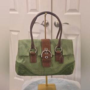 Coach Y2K Green and Brown Women's Handbag